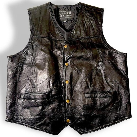 Genuine Leather Vest size XXL Italian - Picture 1 of 4